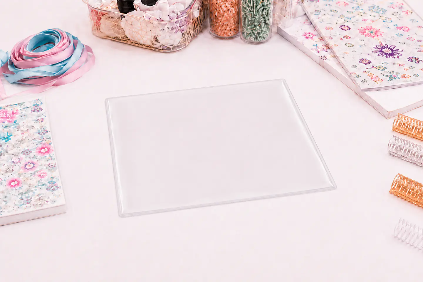 Bolsillo PVC Transparente para Agendas y Cuadernos A5 1