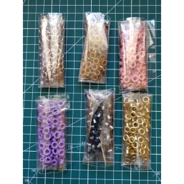 Ojetillos/Eyelets Metálicos 4mm Colores- Mayorista 4