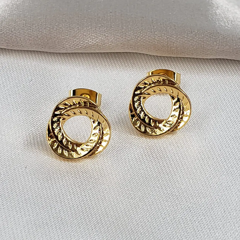 TOPO 2 AROS TALLADOS BAÑO DE ORO TZD0074 1