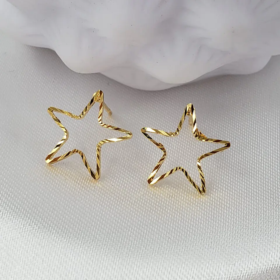 TOPO ESTRELLA SILUETA BAÑO DE ORO  1
