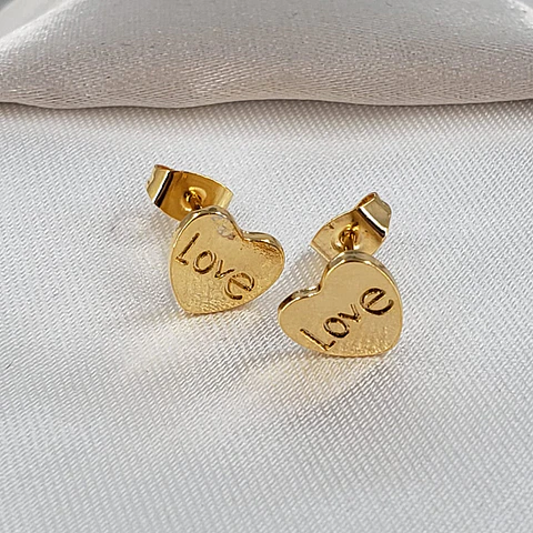 TOPO CORAZÓN LOVE BAÑO DE ORO TZD0087