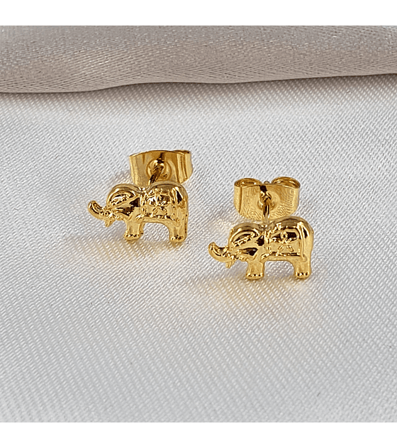 TOPO MINI ELEFANTE ZAMAK BAÑO DE ORO  TZD0080