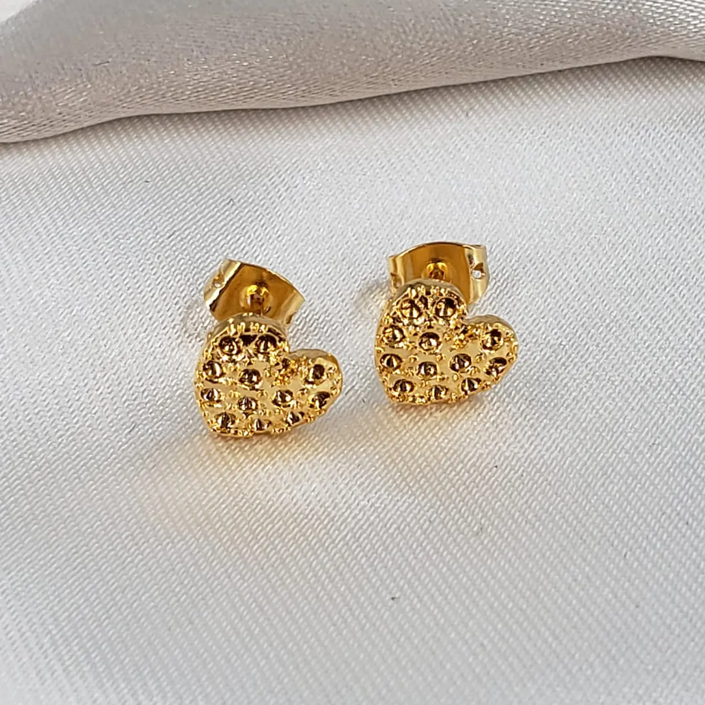 TOPO CORAZÓN GRABADO BAÑO DE ORO TZD0027 1