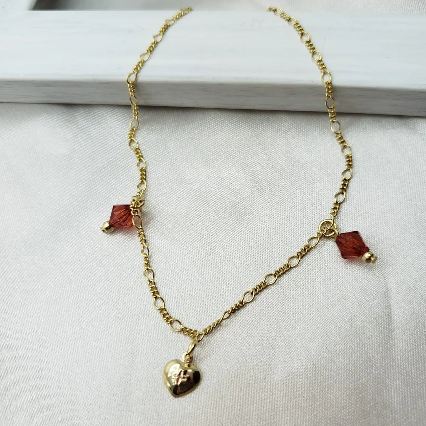 TOBILLERA CORAZÓN CON CRISTAL TBE13 1