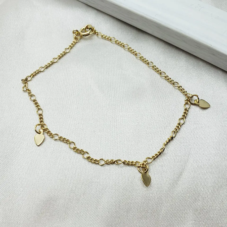 TOBILLERA CORAZÓN LISO TBE10 1