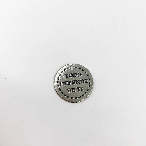 DIJE PLACA FRASE ZAMAK