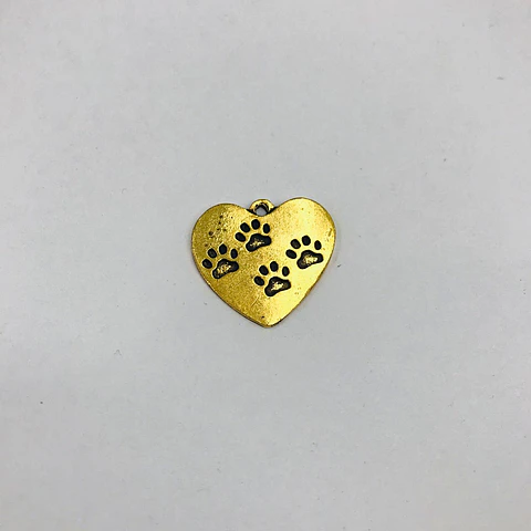 DIJE CORAZÓN HUELLAS DE PERRO CRU415-39