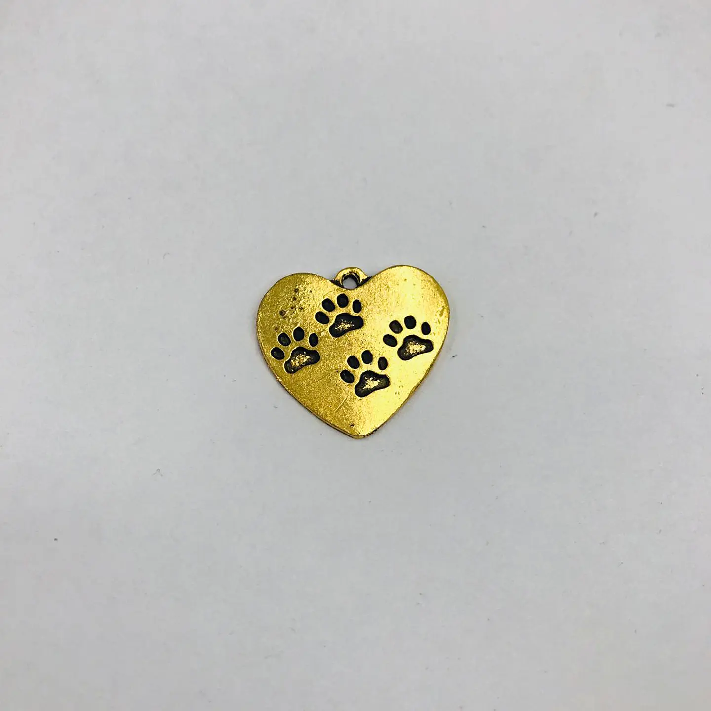DIJE CORAZÓN HUELLAS DE PERRO CRU415-39 1