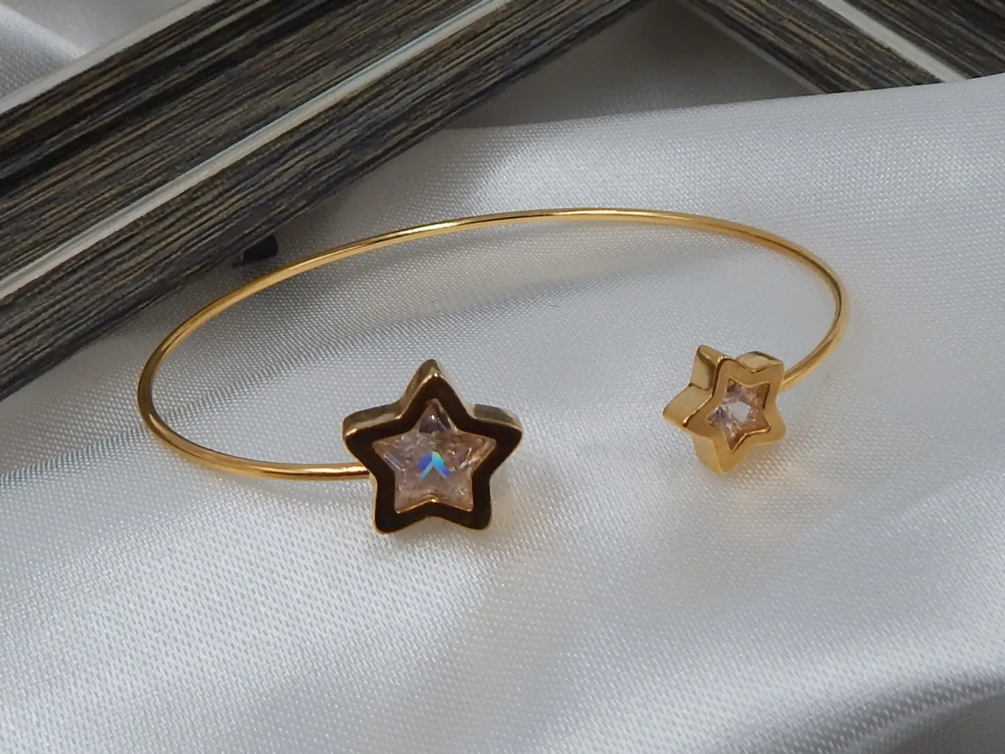 PULSERAS ESTRELLAS EN ZIRCONES BAÑO DE ORO  1