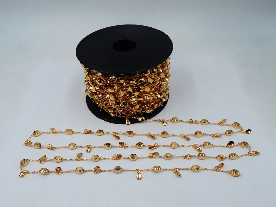 CADENA ✦ GOTAS EN BAÑO DE ORO  1
