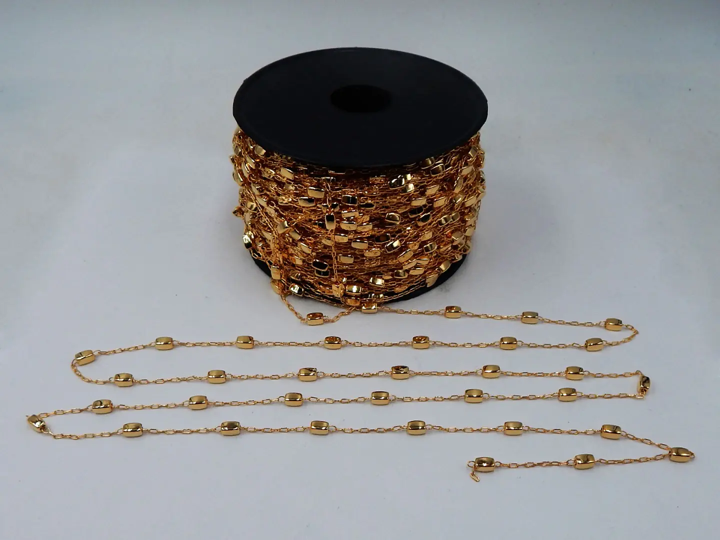 CADENA ✦ RECTANGULOS BAÑO DE ORO   1