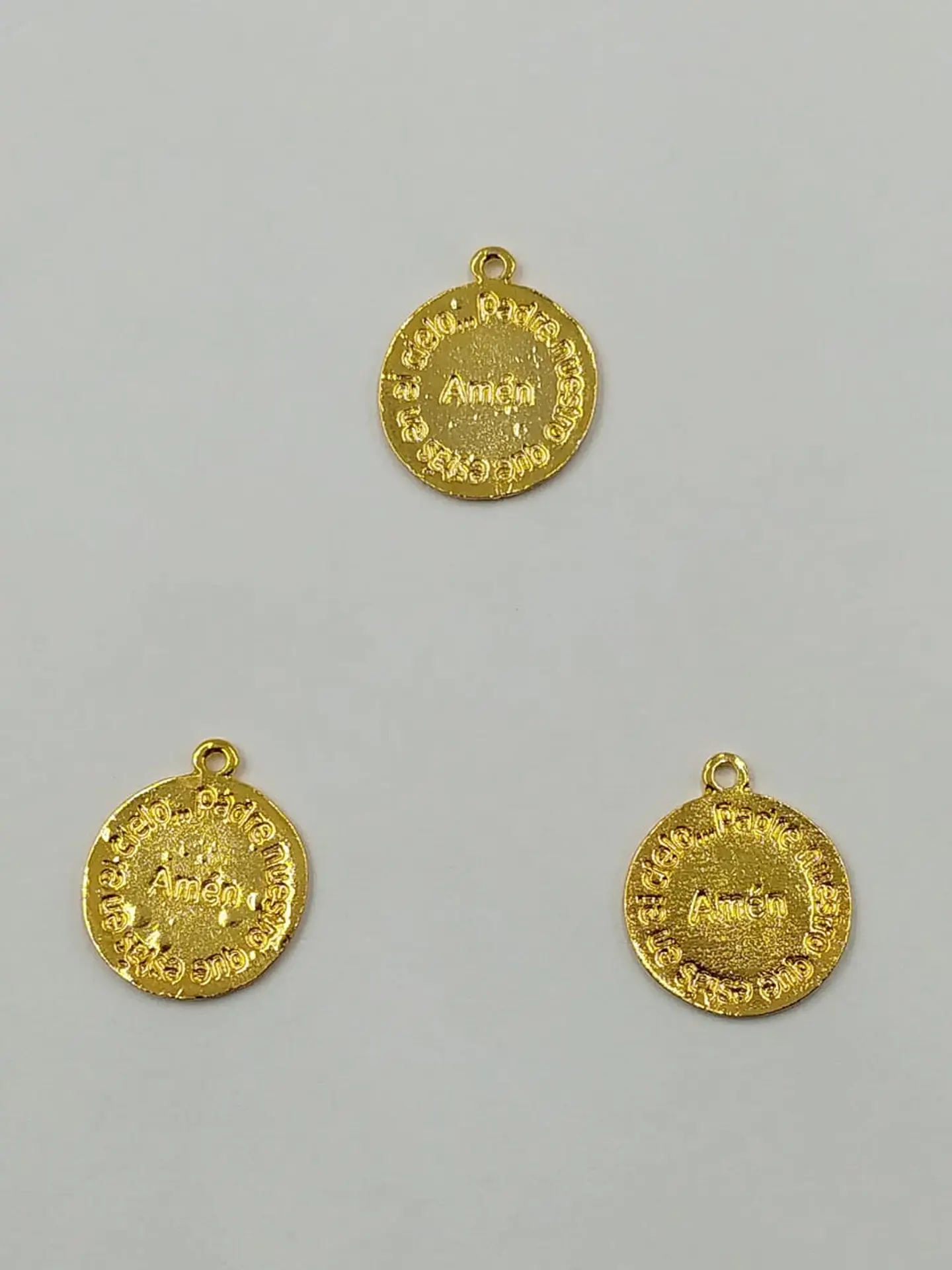MONEDA PADRE NUESTRO BAÑO DE ORO T3067-1                                   1