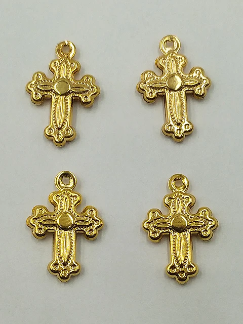 DIJE CRUZ BAÑO DE ORO