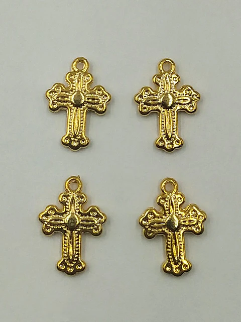 DIJE CRUZ BAÑO DE ORO