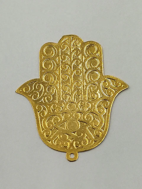 MANO TALLADA BAÑO DE ORO T10140