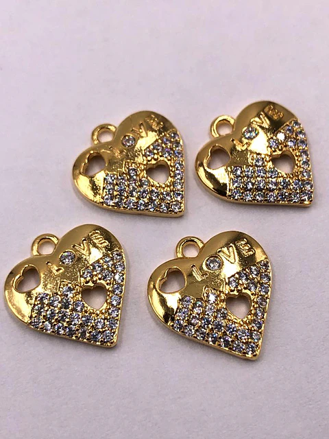 CORAZÓN BAÑO DE ORO D0124             
