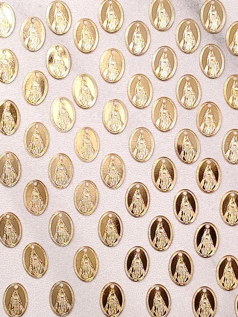 VIRGEN MILAGROSA MINI DIJE BAÑO DE ORO T6459