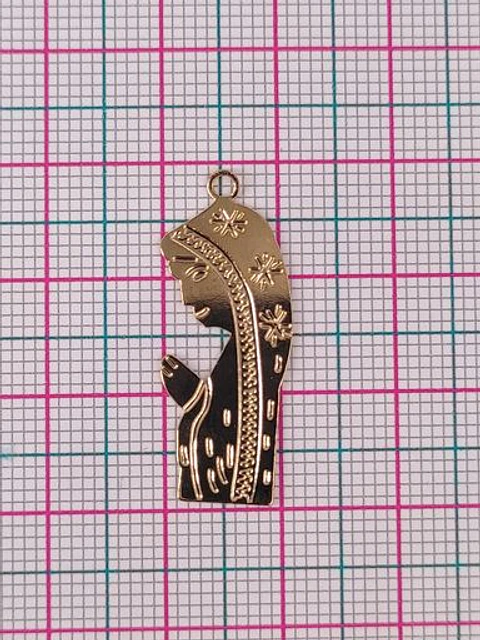 VIRGEN MINI DIJE BAÑO DE ORO T3495                                      