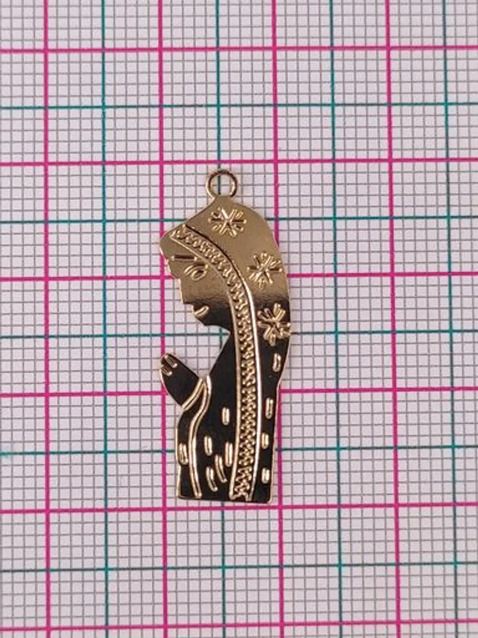VIRGEN MINI DIJE BAÑO DE ORO T3495                                       2