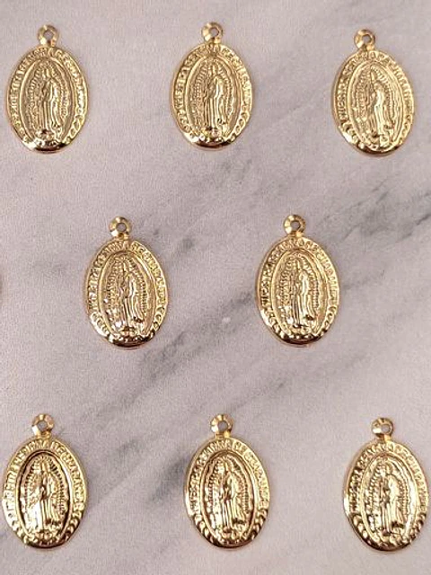 VIRGEN MINI DIJE BAÑO DE ORO TP-081                           
