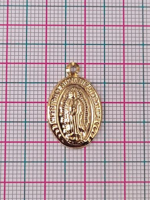 VIRGEN MINI DIJE BAÑO DE ORO TP-081                           
