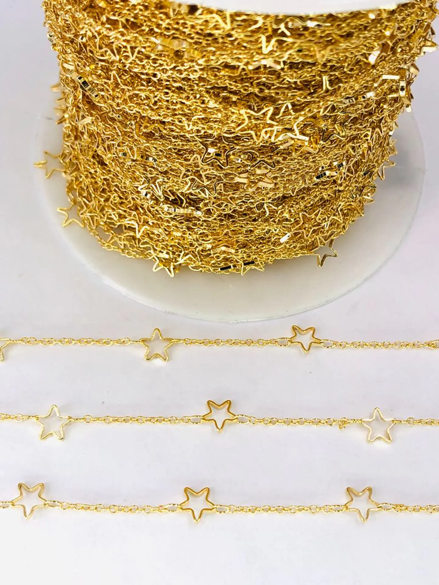 CADENA ESTRELLA BAÑO DE ORO MK-189-MT 1