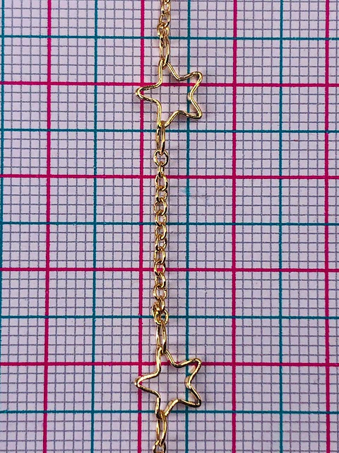 CADENA ESTRELLA BAÑO DE ORO MK-189-MT
