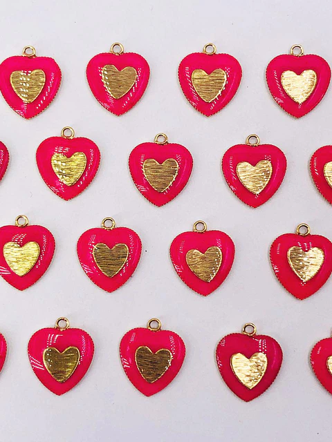 CORAZÓN RESINA FUCSIA T7044