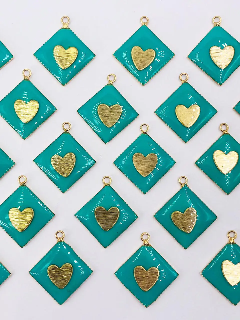 ROMBO CORAZÓN RESINA TURQUESA T7044  1