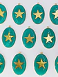 OVALO RESINA COLOR TURQUESA CON ESTRELLA T7047 - thumbnail 1