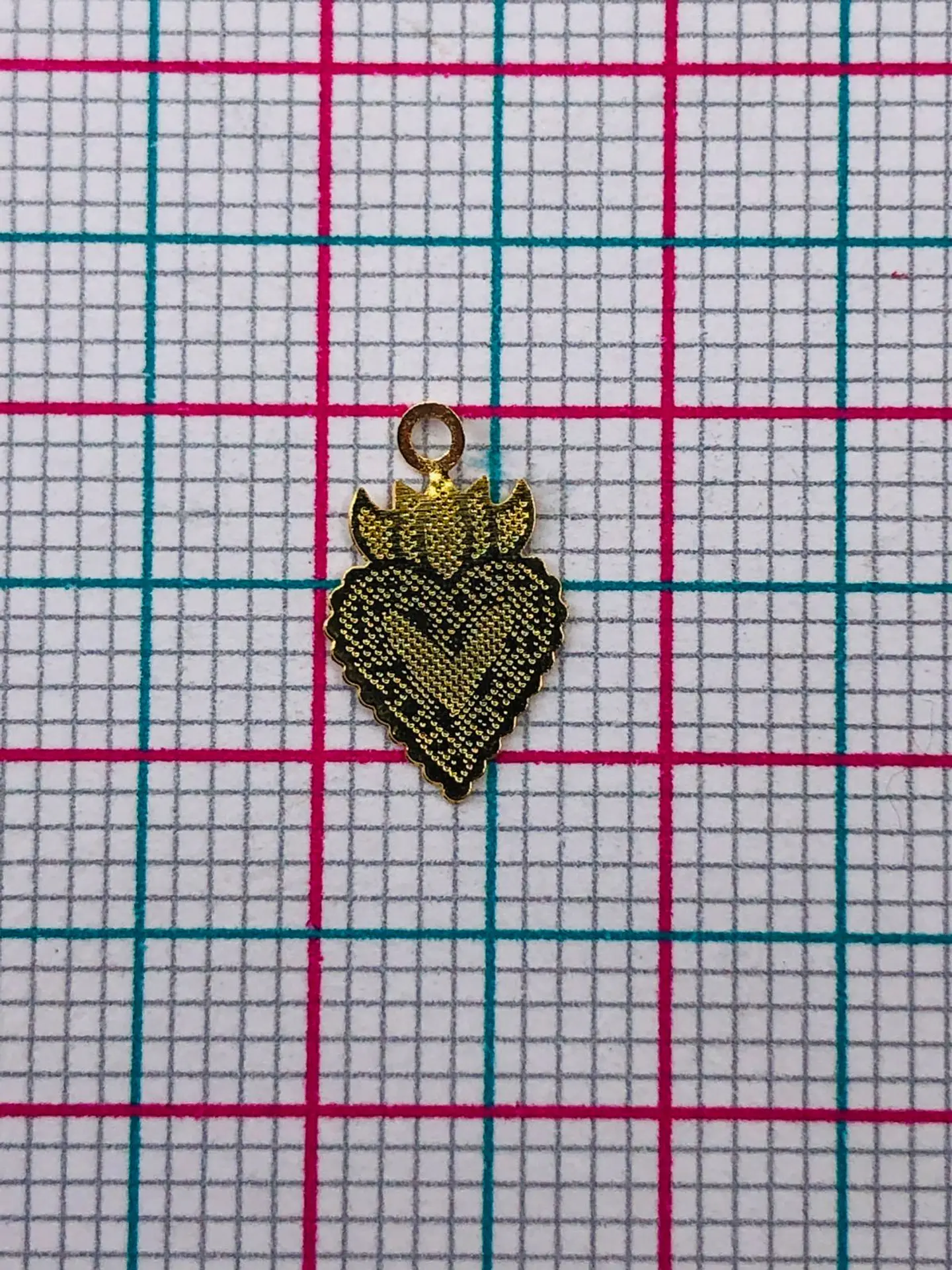 CORAZÓN MINI DIJE BAÑO DE ORO T6464  2