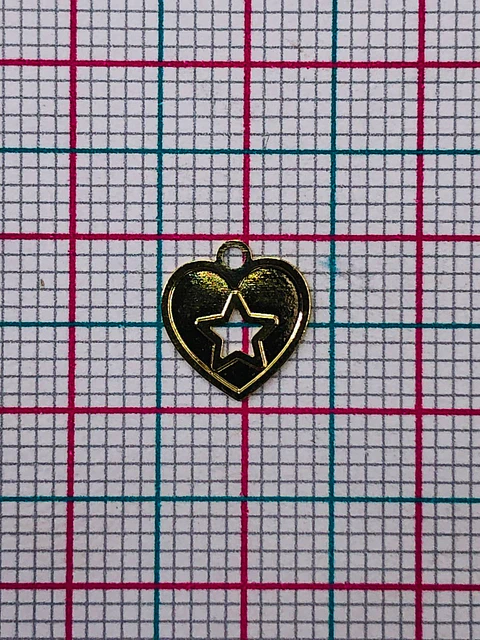 CORAZÓN MINI DIJE BAÑO DE ORO T6465 
