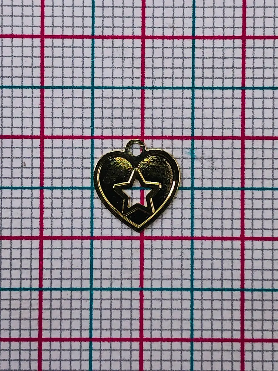 CORAZÓN MINI DIJE BAÑO DE ORO T6465  2