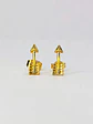 TOPO MINI FLECHA ZAMAK BAÑO DE ORO TZD0089 - Miniatura 1