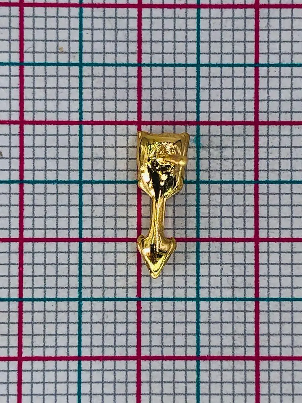 TOPO MINI FLECHA ZAMAK BAÑO DE ORO TZD0089 2