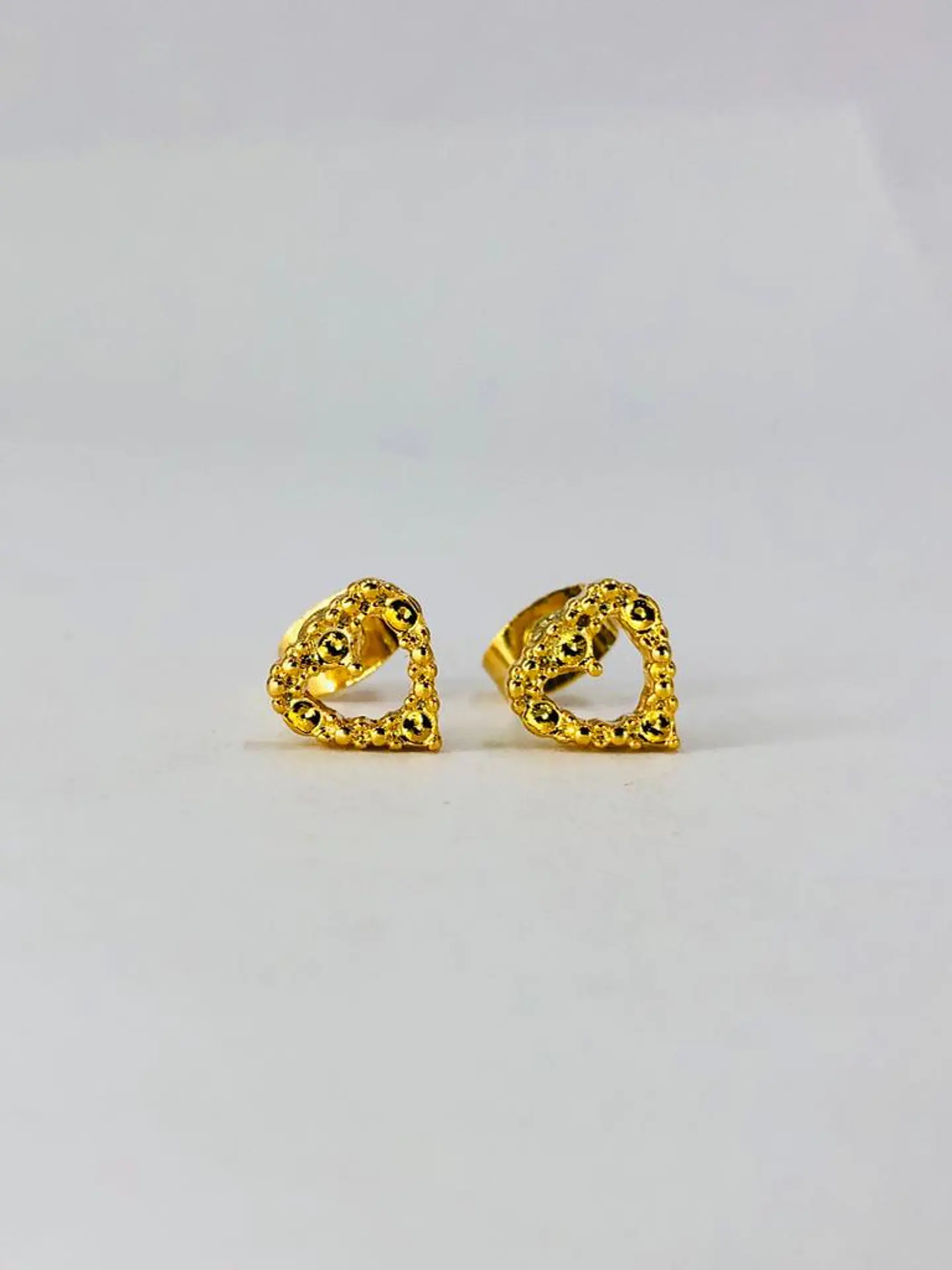 TOPO CORAZÓN GRABADO BAÑO DE ORO TZD0039 1