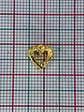 TOPO CORAZÓN GRABADO BAÑO DE ORO TZD0039 - Miniatura 2
