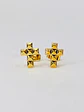TOPO CRUZ TALLADA BAÑO DE ORO TZD0034 - Miniatura 1
