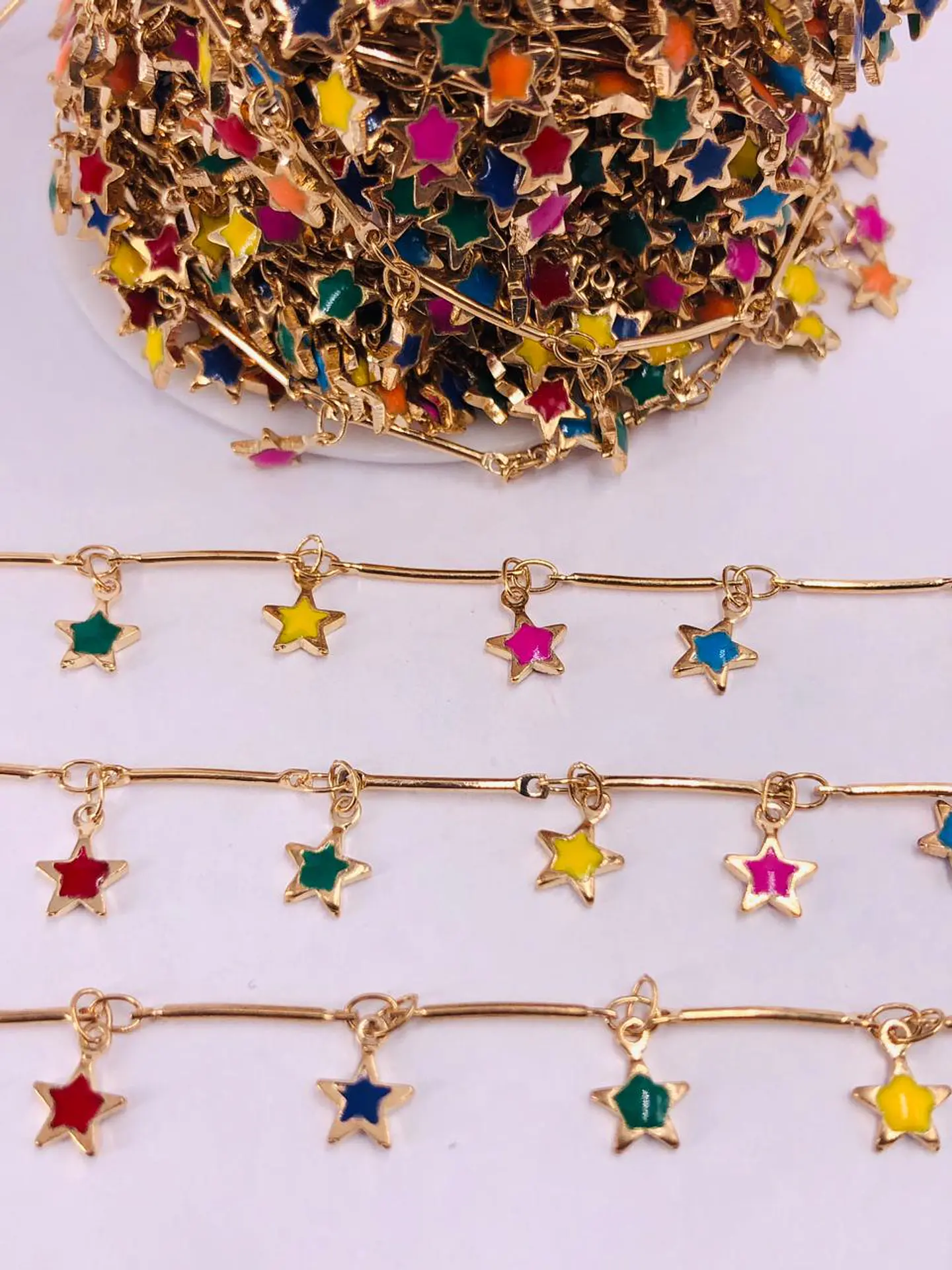 CADENA ESTRELLAS COLORES MK-206-MT 1