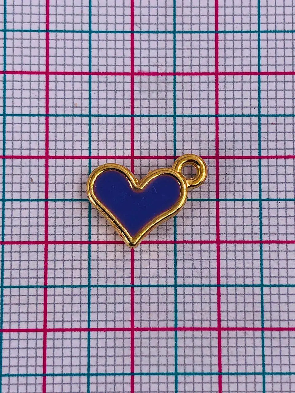 CORAZÓN COLORES RESINA BAÑO DE ORO T8012 2