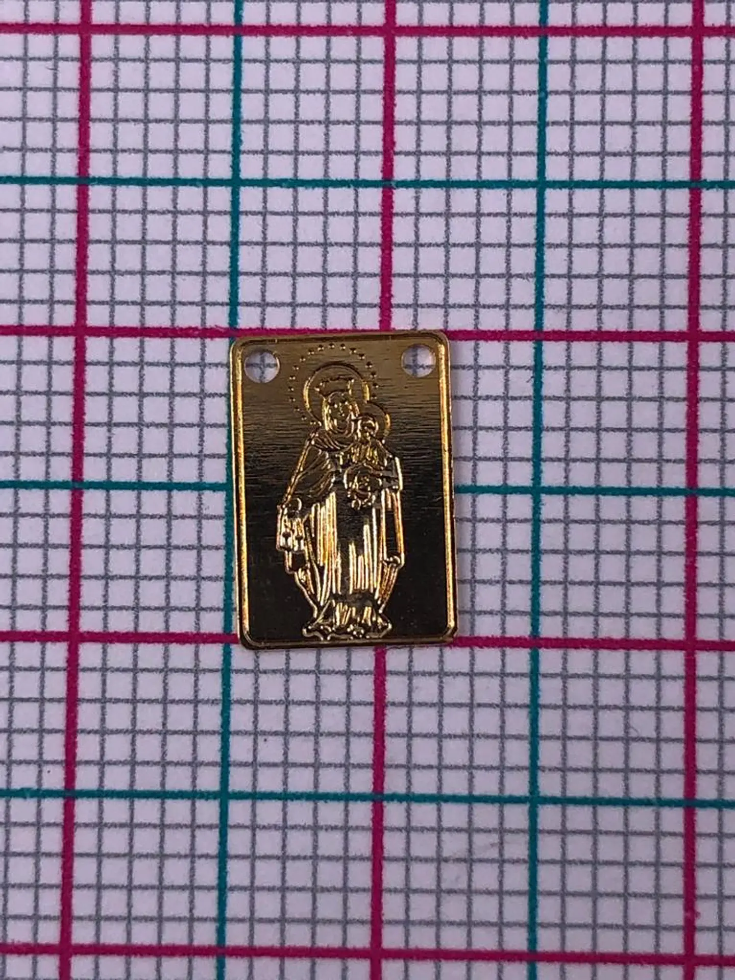 VIRGEN DEL CARMEN MINI DIJE BAÑO DE ORO T6408 3