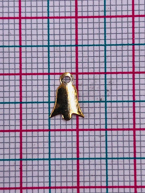 CAMPANA MINI DIJE BAÑO DE ORO T1611                              