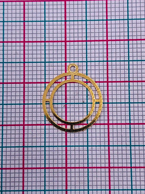CIRCULO MINI DIJE BAÑO DE ORO T5271                                    