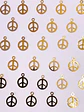 DIJE SIGNO DE LA PAZ MINI DIJE BAÑO DE ORO    - thumbnail 1