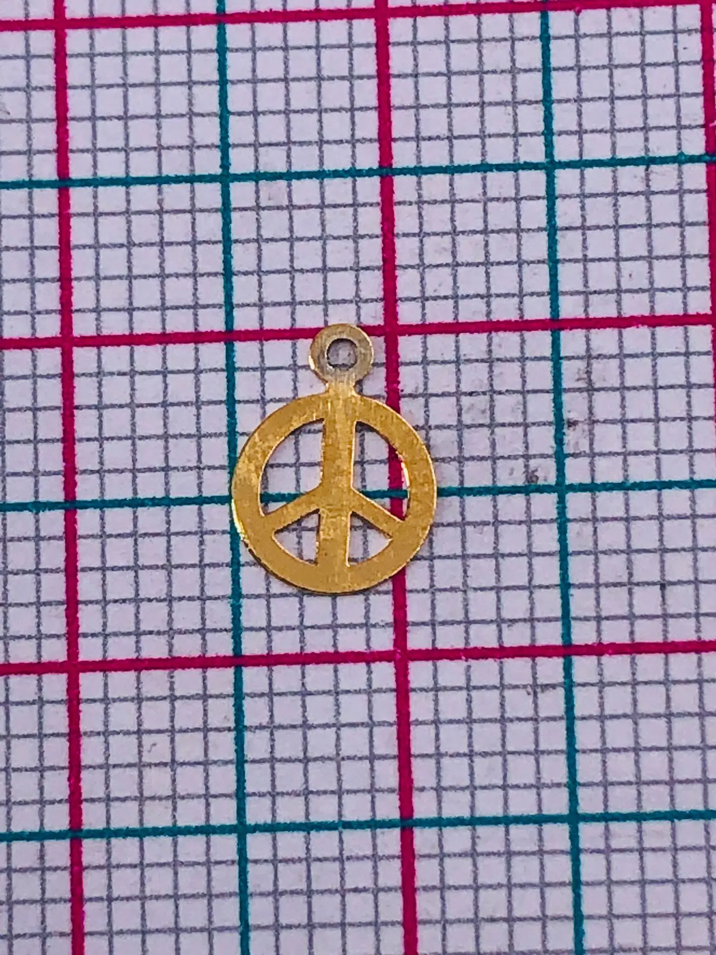 DIJE SIGNO DE LA PAZ MINI DIJE BAÑO DE ORO    2