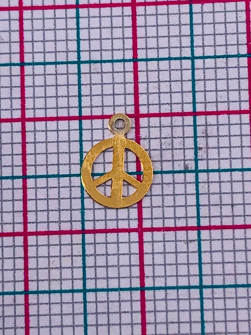 DIJE SIGNO DE LA PAZ MINI DIJE BAÑO DE ORO    2