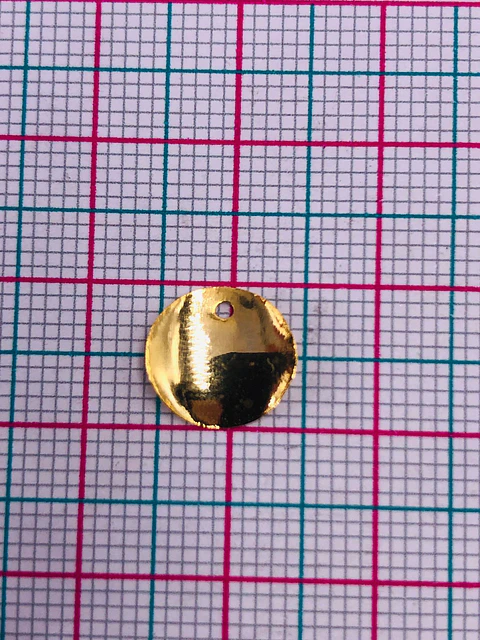 MONEDA MINI DIJE BAÑO DE ORO T1432                          