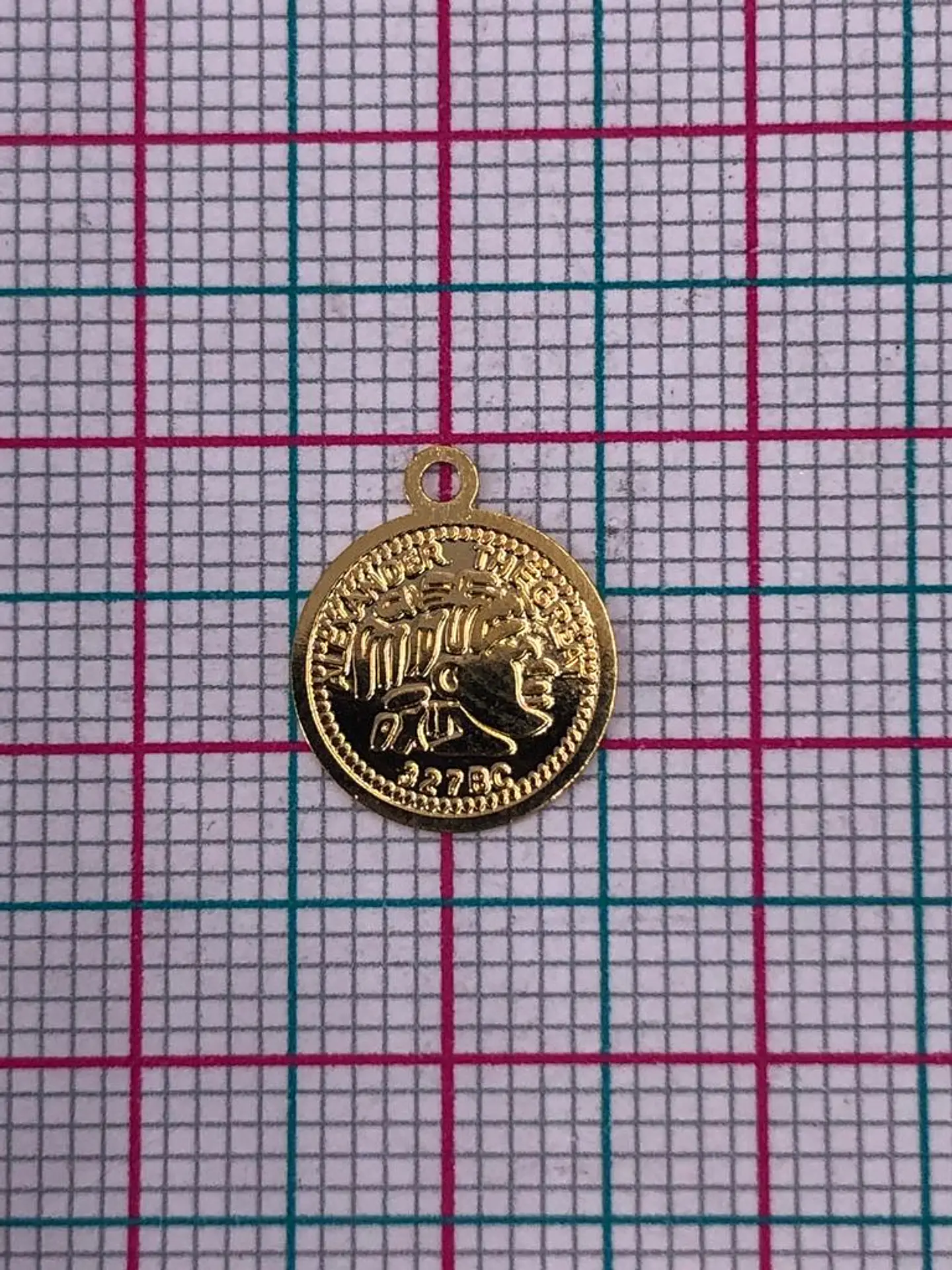 MONEDA MINI DIJE BAÑO DE ORO XH02648                                                 2