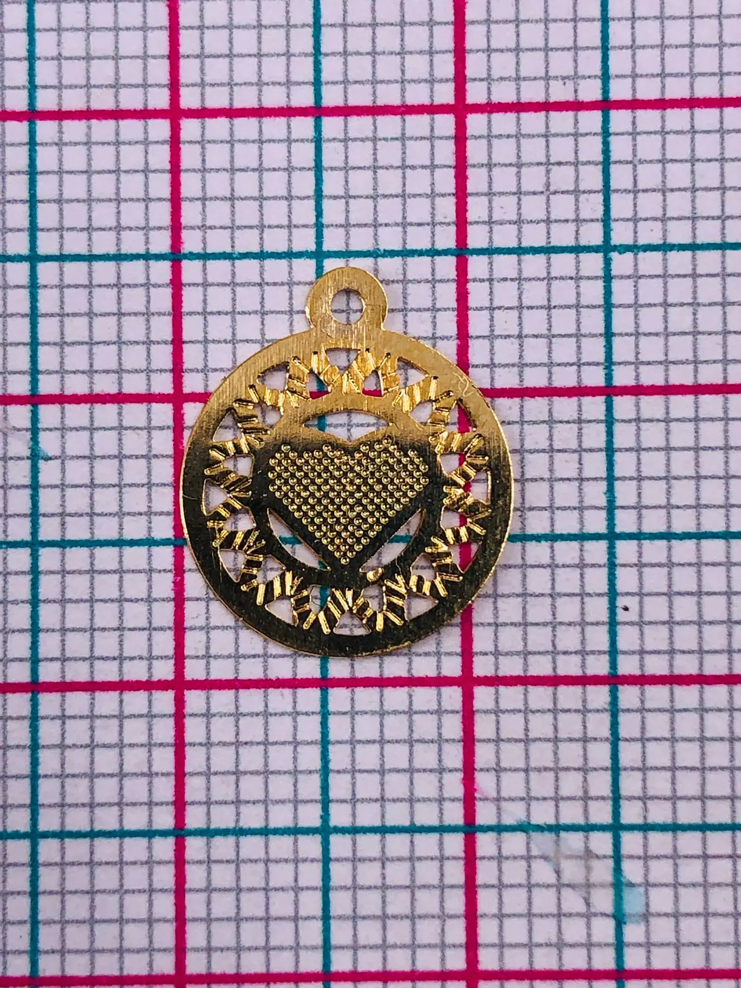 CORAZÓN MINI DIJE BAÑO DE ORO TP-068                                2