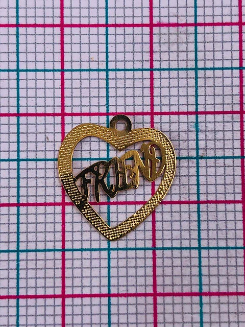 CÓRAZÓN MINI DIJE BAÑO DE ORO C4016 